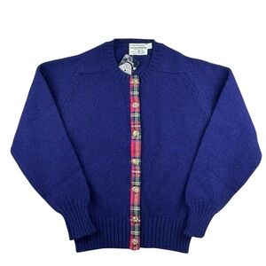 Waverley Knitters Ltd Womens Pure Wool Cardigan Medium Gold Buttons Scotland